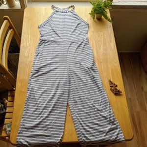 Cotton Comfy Blue Jumper Jumpsuit Striped Small